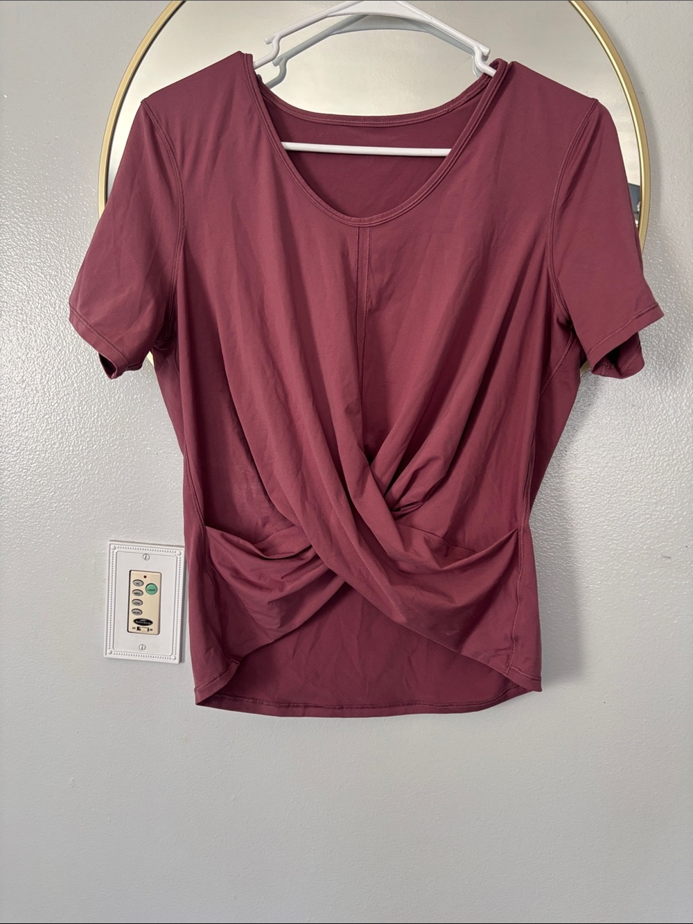 lululemon athletica Twist-Front Short Sleeve Top - Wine